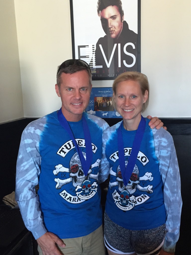 Joe & Mary Catherine - 2015 Tupelo Marathon finishers!