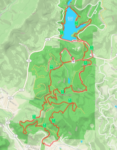 2015 Helen Holiday Trail Half-marathon course map