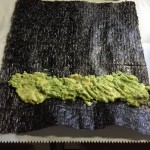 Nori sheet with avocado