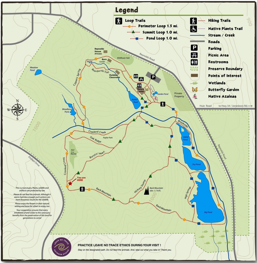 Trail running at the Reynolds Nature Preserve